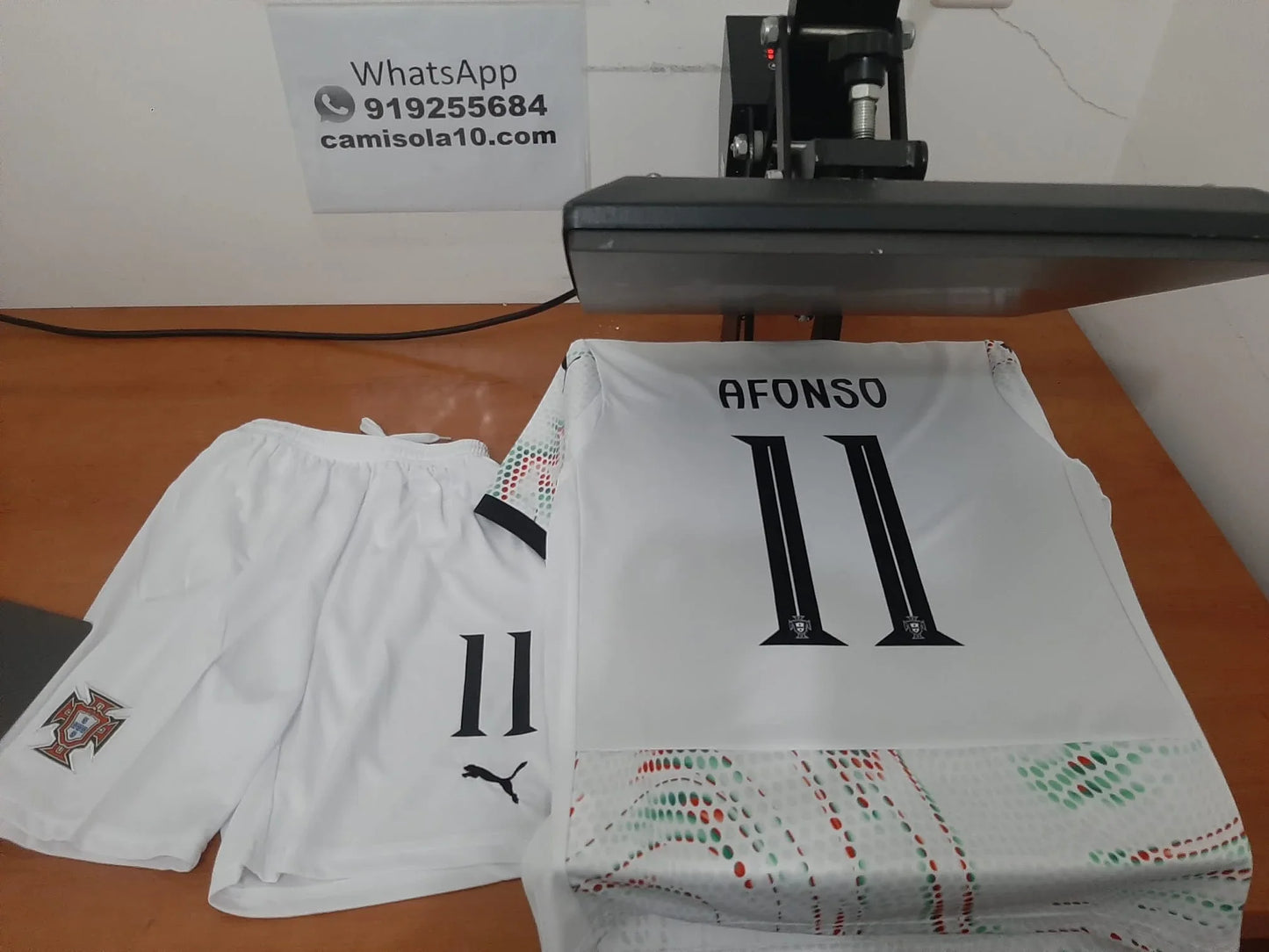 Kit de criança Alternativo Portugal 2025 - Camisola 10 | Camisolas de futebol para adulto e criança, entregas em 2 a 3 dias