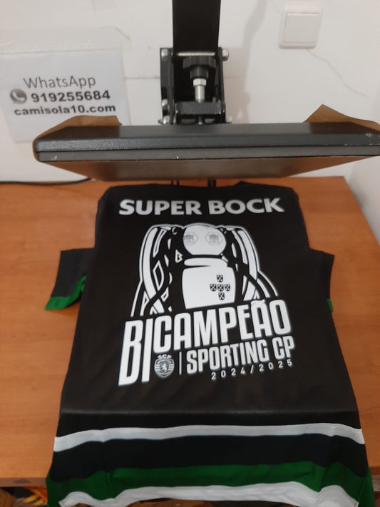 Camisola Principal Sporting CP Bicampeão 24/25 - Camisola 10 | Camisolas de futebol para adulto e criança, entregas em 2 a 3 dias