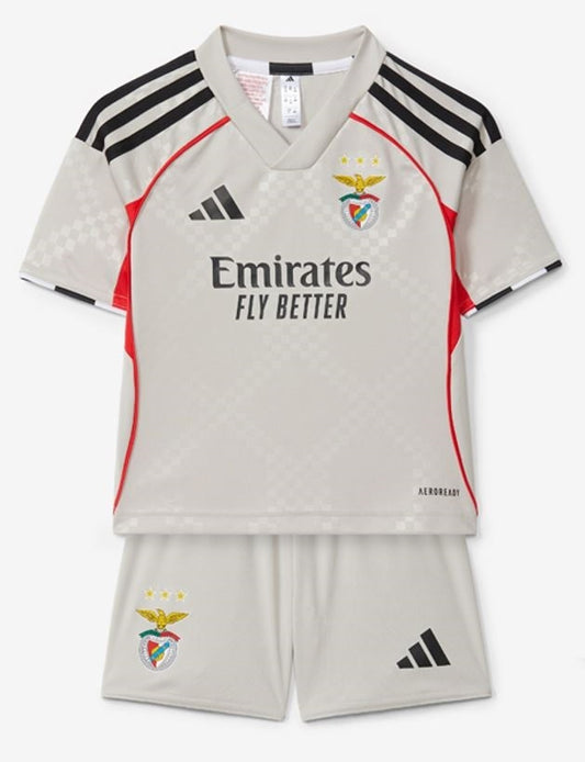 Kit de criança Bege SL Benfica 25/26 Emirates